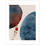 Abstraktna stenska slika – modri krogi
