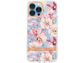 Chameleon Apple iPhone 12 Pro Max - Gumiran ovitek (TPUP) - Flowers - roza