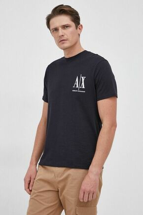 Armani Exchange T-shirt - mornarsko modra. T-shirt iz zbirke Armani Exchange. Model narejen iz tanka
