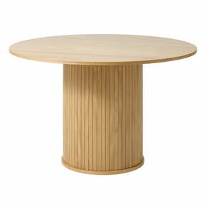 Okrogla jedilna miza v hrastovem dekorju ø 120 cm Nola – Unique Furniture