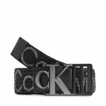 Moški pas Calvin Klein Jeans Monogram Slider Webbing Belt35Mm K50K511819 Black/Pinstripe Grey 01R