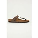 Birkenstock japonke Gizeh - rjava. Japonke iz kolekcije Birkenstock. Model izdelan iz ekološkega usnja. Ta model je zasnovan za ozko stopalo.