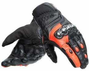 Dainese Carbon 4 Short Black/Fluo Red M Motoristične rokavice