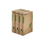 ESSELTE arhivska škatla, A4, 80 mm, recikliran karton, "Eco", rjava