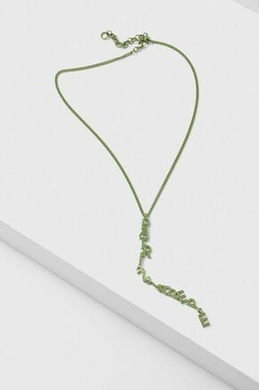 Ogrlica Patrizia Pepe - zelena. Ogrlica iz kolekcije Patrizia Pepe. Model z dekoracijo iz kristalčkov