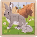 Bigjigs Toys Puzzle králik s králikom