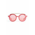 Otroška sončna očala Mini Rodini roza barva - roza. Otroški sončna očala iz kolekcije Mini Rodini. Model z enobarvnimi stekli in okvirji iz plastike. Ima filter UV 400.