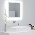 vidaXL Kopalniško ogledalo LED belo 40x8,5x37 cm iverna plošča