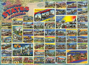 Cobble Hill Puzzle Ameriške retro razglednice 1000 kosov