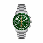 FOSSIL Analogna ura 'SPORT TOURER' temno zelena / srebrna 15785354