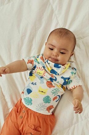 Komplet za dojenčka zippy oranžna barva - oranžna. Komplet - kapa in spodnjice za dojenčka iz kolekcije zippy. Model izdelan iz pletenine.