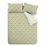 Bela/zelena posteljnina za zakonsko posteljo 200x200 cm Tangier Floral – Pineapple Elephant