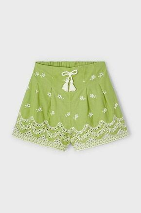 Otroške kratke hlače Mayoral zelena barva - zelena. Kratke hlače iz kolekcije Mayoral. Model izdelan iz lahke tkanine. Model iz zračne tkanine z visoko vsebnostjo bombaža.