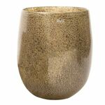 WEBHIDDENBRAND DutZ steklena vaza, Cev, višina 32 cm, premer 27 cm, barva srebrno rjava
