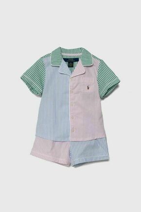 Otroška bombažna pižama Polo Ralph Lauren - pisana. Otroški pižama iz kolekcije Polo Ralph Lauren. Model izdelan iz enobarvne tkanine.