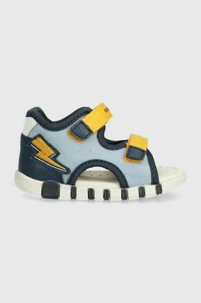 Otroški sandali Geox SANDAL IUPIDOO - modra. Otroški sandali iz kolekcije Geox. Model je izdelan iz kombinacije ekološkega usnja in tekstilnega materiala. Model z mehkim