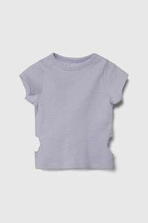 Otroška kratka majica zippy vijolična barva - vijolična. Otroške kratka majica iz kolekcije zippy. Model izdelan iz tanke