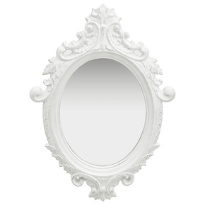 Stensko ogledalo v grajskem stilu 56x76 cm belo