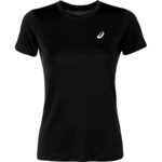 Kratka majica za tek Asics Core črna barva - črna. Kratka majica za tek iz kolekcije Asics. Model izdelan iz recikliranega materiala, ki odvaja vlago.
