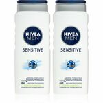 Nivea Men Sensitive gel za prhanje za telo in lase (ugodno pakiranje)