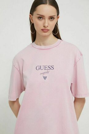 Bombažna kratka majica Guess Originals roza barva - roza. Kratka majica iz kolekcije Guess Originals