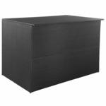 vidaXL Zunanja škatla za shranjevanje poli ratan 150x100x100 cm črna