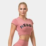 Nebbia Short Sleeve Sporty Crop Top Old Rose XS Fitnes majica