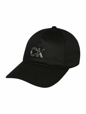 Kapa Calvin Klein črna barva - črna. Kapa s šiltom vrste baseball iz kolekcije Calvin Klein. Model izdelan iz tkanine z nalepko.
