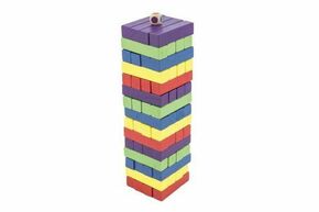 Bonaparte Igra leseni stolp 60 kosov barvnih kosov namizna igra v škatli