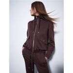 Pulover z zadrgo temno rjava SS 2026