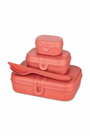 Lunchbox Koziol 3-pack - oranžna. Lunchbox iz kolekcije Koziol. Model izdelan iz umetne snovi.