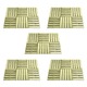 Greatstore Talne plošče 30 kosov 50x50 cm lesene zelene