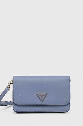 Torbica Guess vijolična barva - vijolična. Majhna torbica iz kolekcije Guess. Model na zapenjanje