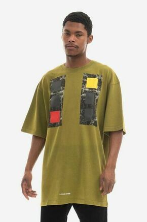 Bombažna kratka majica A-COLD-WALL* zelena barva - zelena. Kratka majica iz kolekcije A-COLD-WALL*. Model izdelan iz vzorčaste pletenine.