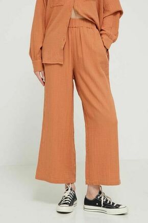 Bombažne hlače Billabong Follow Me oranžna barva