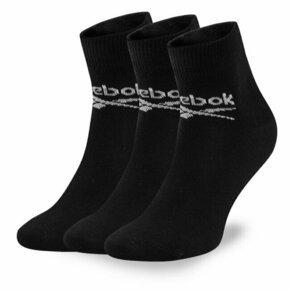 Set 3 parov unisex visokih nogavic Reebok R0429-SS24 (3-pack) Črna