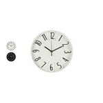 WEBHIDDENBRAND Stenska ura, premer 24,8 cm, 3D številčnica, PH mix BELA, Črna