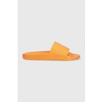 Natikači Polo Ralph Lauren Polo Slide moški, oranžna barva, 809892945005 - oranžna. Natikači iz kolekcije Polo Ralph Lauren. Model izdelan iz sintetičnega materiala. Model je enostaven za čiščenje in vzdrževanje.