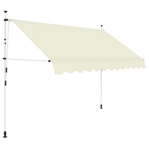 Ročno zložljiva tenda 300 cm krem
