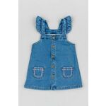 Jeans obleka za dojenčka zippy - modra. Obleka za dojenčke iz kolekcije zippy. Nabran model, izdelan iz jeansa.
