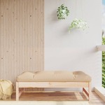 shumee Vrtni stolček za noge 120x80 cm trdna borovina