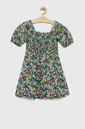 Otroška bombažna obleka GAP - pisana. Lahkotna obleka iz kolekcije GAP. Nabran model izdelan iz vzorčaste tkanine. Izjemno udoben material.