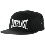 Bombažna kapa Everlast črna barva - črna. Kapa s šiltom vrste 5panel iz kolekcije Everlast. Model izdelan iz tkanine z nalepko.