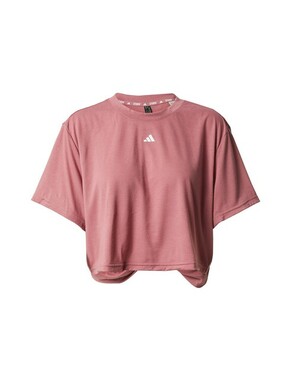 Kratka majica za jogo adidas Performance Studio roza barva - roza. Kratka majica za jogo iz kolekcije adidas Performance. Model izdelan iz materiala