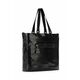 Torbica Tous črna barva - črna. Velika torbica iz kolekcije Tous. Model na zapenjanje, izdelan iz ekološkega usnja.