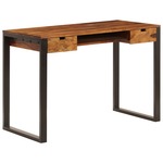 vidaXL Pisalna miza iz trdnega palisandra in jekla 110x55x78 cm