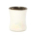 WEBHIDDENBRAND Keramična ovalna vaza za sveče WoodWick, Dimljeni jasmin, 133,2 g