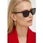 Sončna očala Saint Laurent ženski, rjava barva - rjava. Sončna očala iz kolekcije Saint Laurent. Model s enobarvnimi stekli in okvirji iz plastike. Ima filter UV 400.