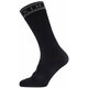 Sealskinz Waterproof Warm Weather Mid Length Sock With Hydrostop Black/Grey L Kolesarske nogavice
