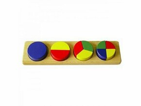 Viga Toys Lesena sestavljanka Matematične delitve 11 kosov Montessori